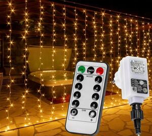 VOLTRONIC 68202 Vánoční světelný závěs - 6 x 3 m, 600 LED, teple bílý
