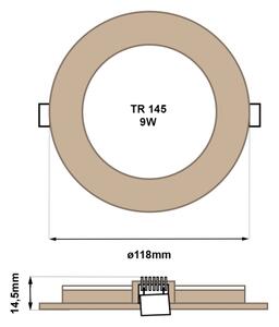 LED Podhledové svítidlo CIRCLE LED/6W/230V 4200K pr. 11,8 cm hnědá
