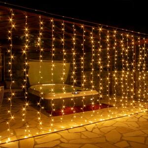VOLTRONIC 68202 Vánoční světelný závěs - 6 x 3 m, 600 LED, teple bílý