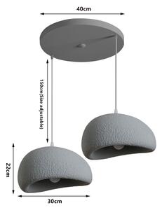 BRILAGI - Lustr na lanku WABI SABI 2xE27/60W/230V šedá