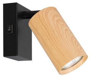 Brilagi - Nástěnné bodové svítidlo SELE 1xGU10/30W/230V černá/dekor dubu