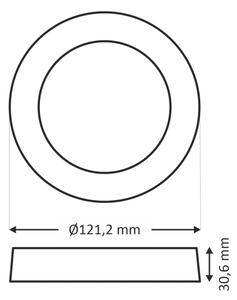 LED Stropní svítidlo ROUND LED/6W/230V 4000K pr. 12,1 cm černá
