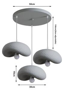 BRILAGI - Lustr na lanku WABI SABI 3xE27/60W/230V šedá