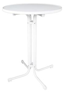 TENTino Elegantní koktejlový skládací bistro stůl 80 cm, bílý, EBSTL80