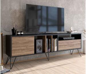 Designový TV stolek Baqia 180 cm ořech černý