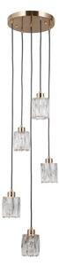 ITALUX PND-40813-5R-HBR - Lustr na lanku TORNO 5xE14/40W/230V zlatá