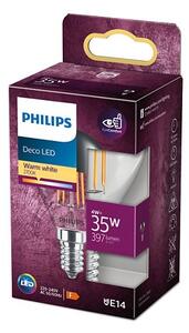 LED Žárovka se zrcadlovým vrchlíkem DECO Philips P45 E14/4W/230V 2700K
