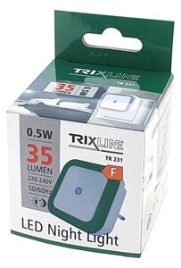 LED Noční světlo se senzorem soumraku LED/0,5W/230V zelená