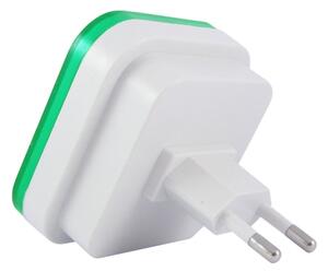 LED Noční světlo se senzorem soumraku LED/0,5W/230V zelená
