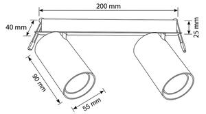 Brilagi - Podhledové svítidlo SELE 2xGU10/30W/230V bílá