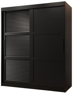 Šatní skříň MATILDA 3 - 150 cm, černá / černá