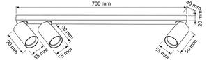 Brilagi - Bodové svítidlo SELE LONG 3xGU10/30W/230V béžová