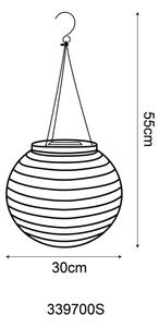 Globo 339700S - LED Závěsné solární svítidlo LED/0,5W/3V IP44 béžová