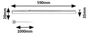 Rabalux 78013 - LED Podlinkové svítidlo BAREG LED/8W/230V 3000/4000K černá