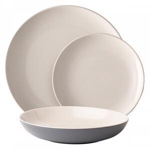 Lunasol - Set keramických talířů 12 ks – Elements East grey (492405)