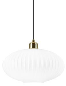 Lustr na lanku HARMA 1xE27/15W/230V pr. 30 cm bílá/zlatá