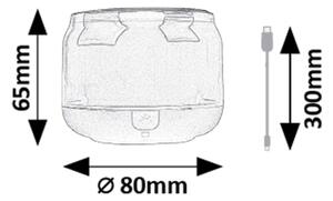 Rabalux 76110 - RGB Stolní lampa s reproduktorem RADELIA RGB/3W/3,7V 500mAh
