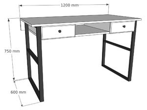 Designový psací stůl Daemyn 120 cm vzor ořech