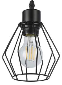 Lustr na lanku 1xE27/35W/230V pr. 18 cm černá