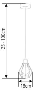 Lustr na lanku 1xE27/35W/230V pr. 18 cm černá