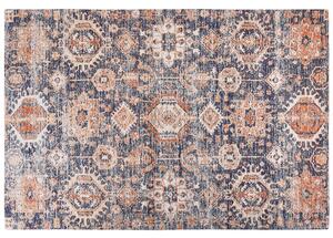 Bavlněný koberec 200 x 300 cm modrý/červený KURIN