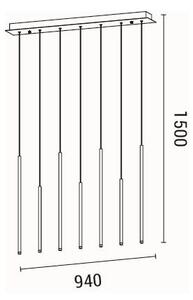 LED Lustr na lanku CASCADE LED/16W/230V 3000K