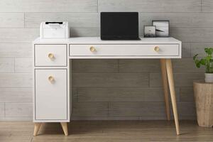 Designový psací stůl Quanita 120 cm bílý