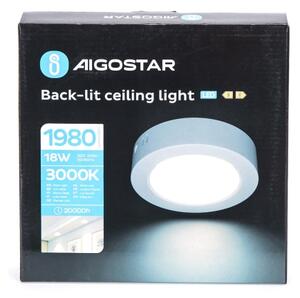 Aigostar - LED Stropní přisazené svítidlo LED/18W/230V pr. 22,6 cm 3000K bílá