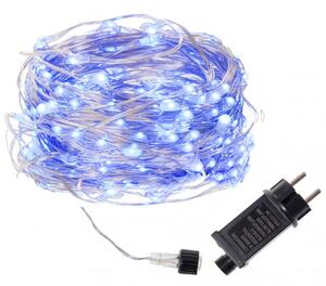 SPRINGOS LED řetěz Nano - 10m, 100LED, 8 funkcí, IP44, modrá CL0080-XG