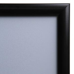Klaprám A4, ostrý roh, profil 25 mm, černá