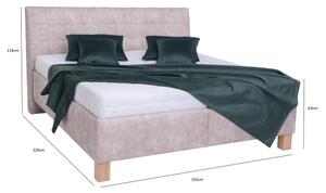 Čalouněná postel s úložným prostorem bez matrace VIOLET 180x200 cm béžová