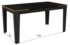 Designový jídelní stůl Sakeena 145 cm černý