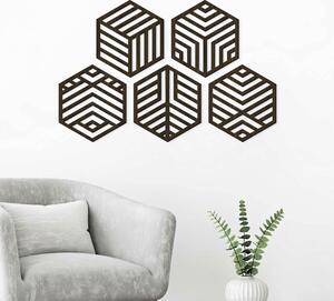 DUBLEZ | 3D Nástěnný obraz - Hexagon (5 ks)