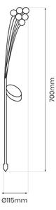 LED Solární svítidlo MULTI LED/0,06W/1,2V 150 mAh IP44 černá