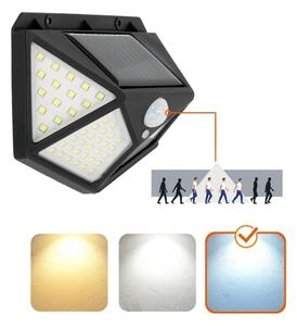 LED Solární nástěnné svítidlo se senzorem LED/1W/3,7V 6500K IP44 1200 mAh