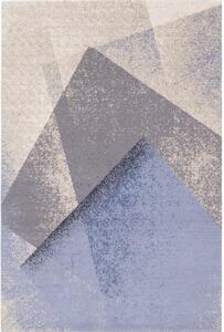 Světle modrý vlněný koberec 133x180 cm Folds – Agnella