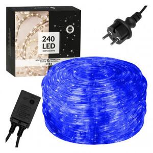 SPRINGOS LED světelná hadice - 10m, 240LED, 8 funkcí, IP44, modrá CL1203-XG
