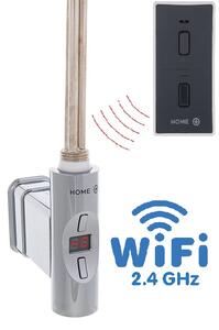 Hydronix Home Plus WiFi, O-profil, topná tyč 300 W Barva topné tyče: Lesklý chrom, Připojení topné tyče: Bez kabelu s mechanickým vypínačem