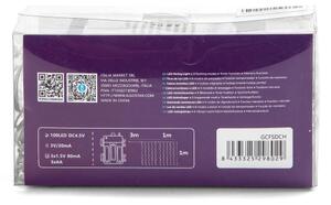 Aigostar - LED Venkovní vánoční řetěz 100xLED/8 funkcí 3xAA 4x1m IP44 multicolor