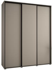 Šatní skříň INDIRA 1 - 190/60 cm, kašmír / černá