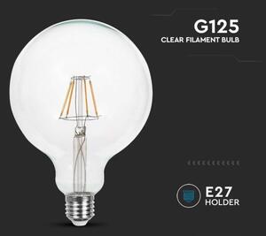 LED Žárovka FILAMENT G125 E27/10W/230V 6400K
