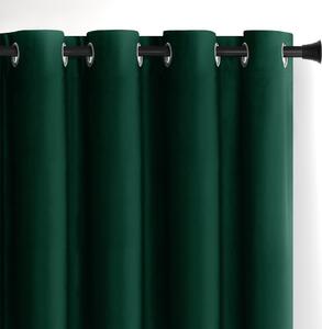 Tmavě zelený sametový dimout závěs 140x245 cm Eyelets – Restilo