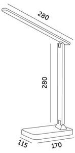 LED Stmívatelná stolní lampa NOBLITE N LED/7W/230V 3000/4000/6500K bílá
