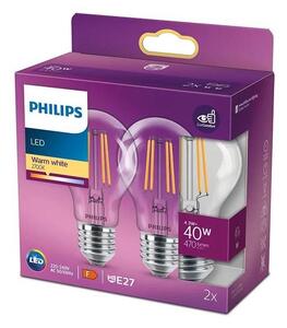 SADA 2x LED Žárovka VINTAGE Philips A60 E27/4,3W/230V 2700K