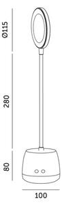 LED Stm. flexi. nabíjecí stolní lampa LUSIA LED/5W/5V 3000/4000K 1200 mAh bílá