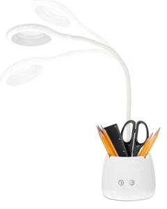 LED Stm. flexi. nabíjecí stolní lampa LUSIA LED/5W/5V 3000/4000K 1200 mAh bílá