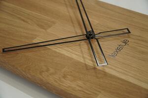 Stylové hodiny vyrobené ze dřeva a kovu 50 cm