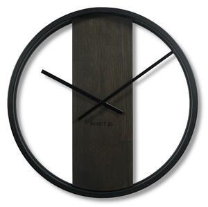 Designové nástěnné hodiny v barvě wenge 50cm