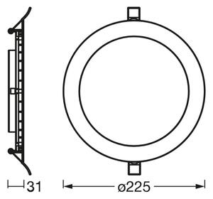 Osram - LED Podhledové svítidlo SLIM LED/22W/230V 3000K