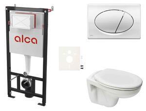 Cenově zvýhodněný závěsný WC set Alca do lehkých stěn / předstěnová montáž+ WC S-Line S-line Pro SIKOASP2